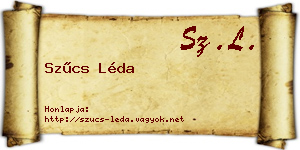 Szűcs Léda névjegykártya